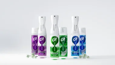 Cif Infinite Clean new sprays and reload packs showing the full range of fragrances