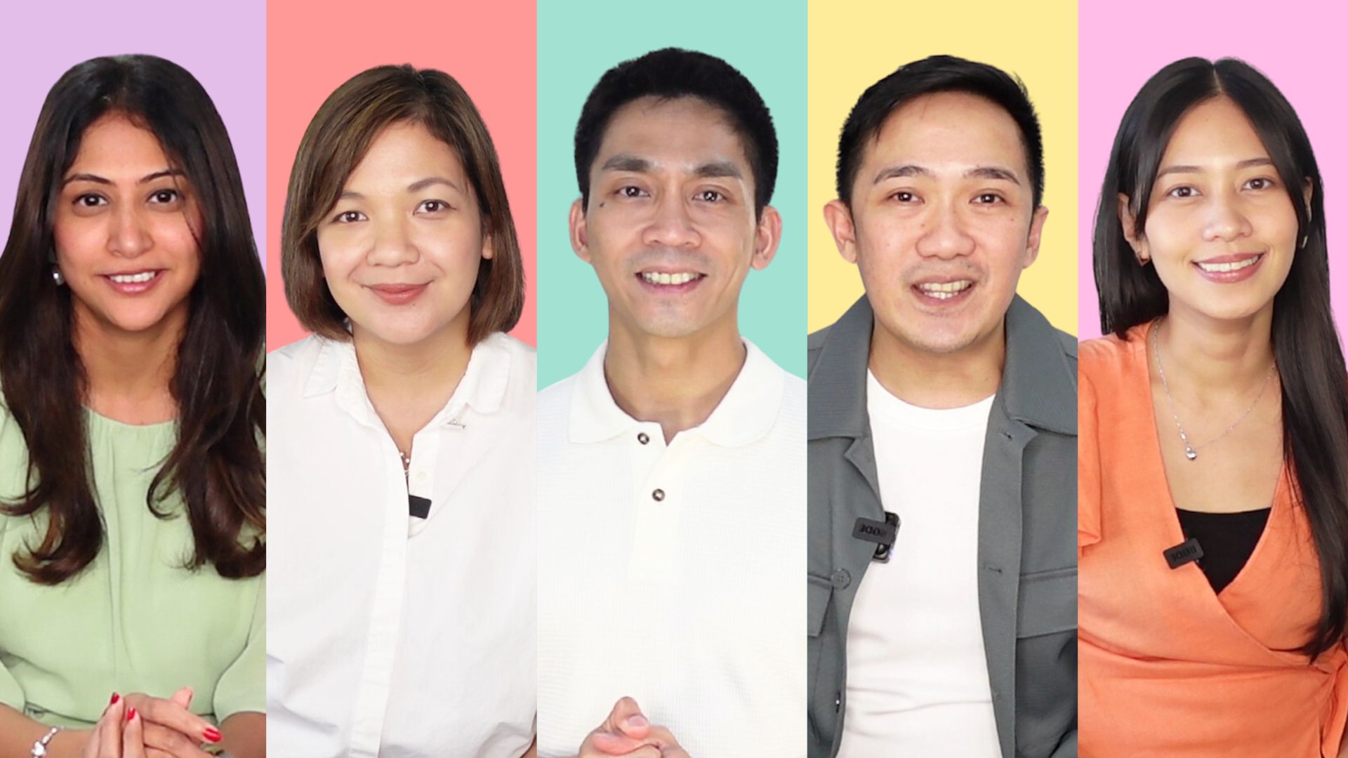 Unilever Philippines employees Geeta Royyuru, Kay Veloso, Herbert Hallig, Richard Velasquez and Carol Cerveza