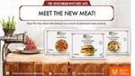An image featuring The Vegetarian Buther products- NOMINCE, NOCHICKEN BURGER and NOCHICKEN CHUNKS.