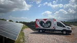 Solar panels at Izmir in Turkey that help power our ice cream warehouse and electric commercial vans