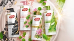 Four products in the Lifebuoy Naturals range. Left to right: Sum Removal; Dark Mark Prevention; Glowing Skin, Acne Reduction.